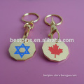 Canadian maple leaf shape loonie token coin keychain